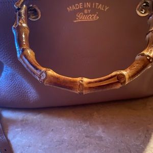 Gucci  authentic leather purse with bamboo handles